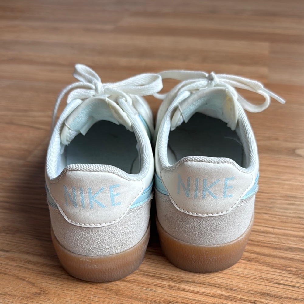 Nike Women's Cream and Blue Sneakers - Picture 4 of 5